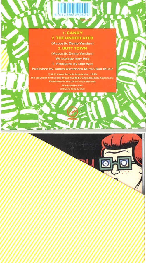 Iggy Pop Candy Slip Case UK CD single (CD5 / 5") (11624)