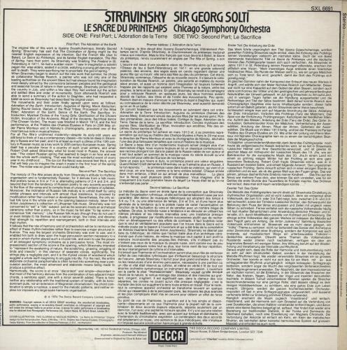 Igor Stravinsky Le Sacre Du Printemps vinyl LP album (LP record) UK S0ULPLE655213