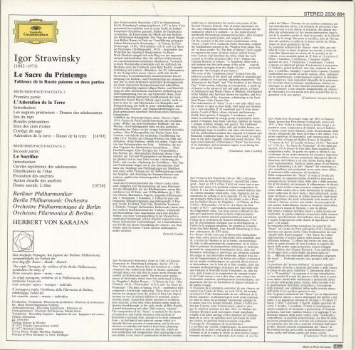Igor Stravinsky Le Sacre Du Printemps vinyl LP album (LP record) German S0ULPLE694461