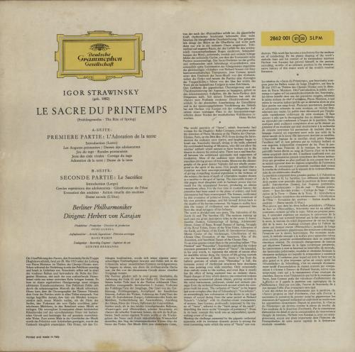 Igor Stravinsky Le Sacre Du Printemps vinyl LP album (LP record) Italian S0ULPLE759559