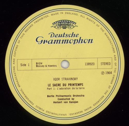 Igor Stravinsky Le Sacre Du Printemps vinyl LP album (LP record) UK S0ULPLE877315