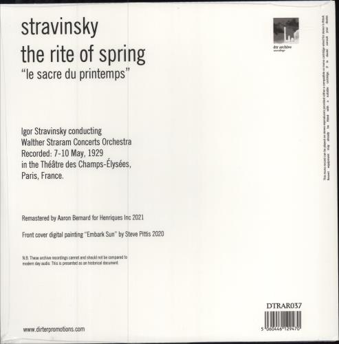 Igor Stravinsky The Rite Of Spring vinyl LP album (LP record) UK S0ULPTH782153