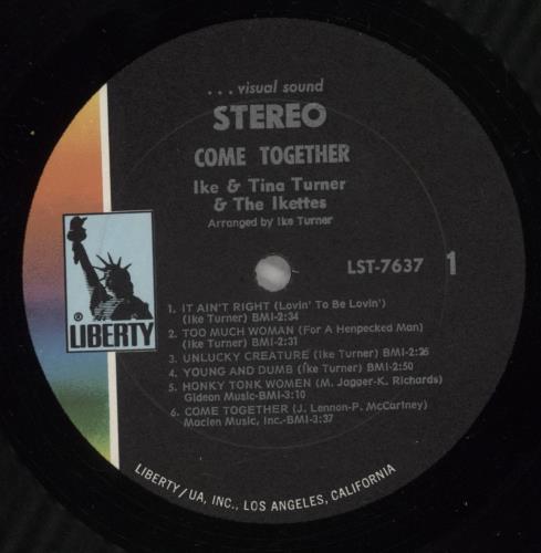 Ike & Tina Turner Come Together - VG vinyl LP album (LP record) US I&TLPCO882272
