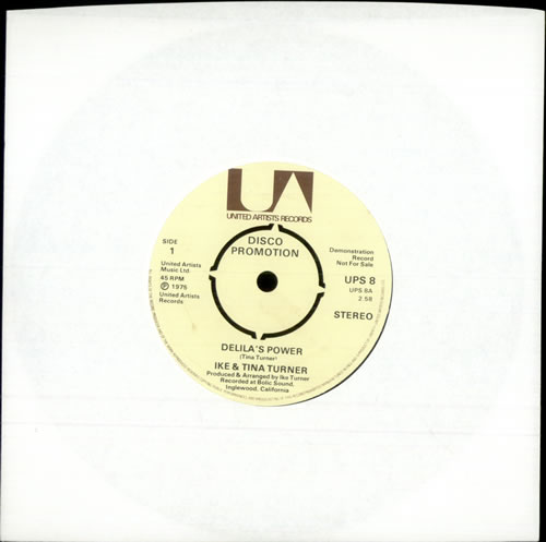 Ike & Tina Turner Delila's Power - 1-Sided Promo 7" vinyl single (7 inch record / 45) UK I&T07DE505428
