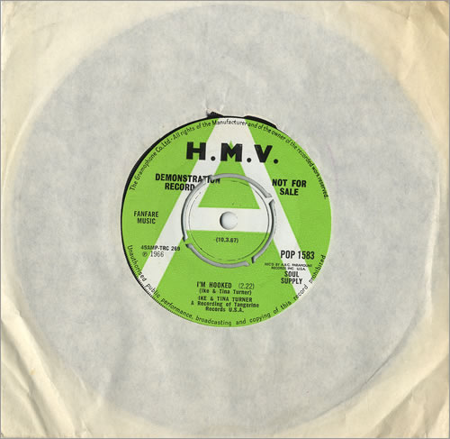 Ike & Tina Turner I'm Hooked 7" vinyl single (7 inch record / 45) UK I&T07IM466047