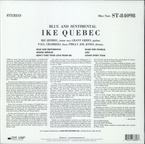 Ike Quebec Blue And Sentimental - shrink vinyl LP album (LP record) US IKQLPBL810369