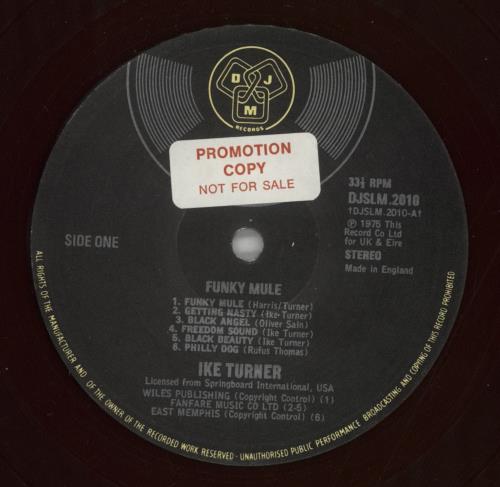 Ike Turner Funky Mule vinyl LP album (LP record) UK I-KLPFU863842