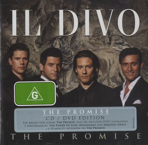 Il Divo The Promise 2-disc CD/DVD set Australian IDI2DTH461084