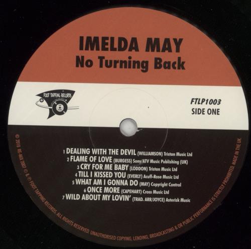 Imelda May No Turning Back vinyl LP album (LP record) UK IM-LPNO845125