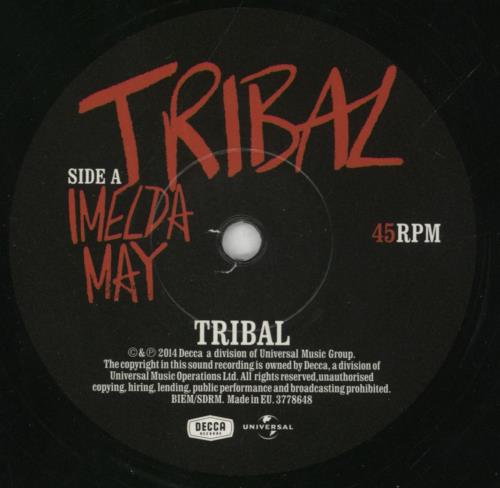 Imelda May Tribal 7" vinyl single (7 inch record / 45) UK IM-07TR850935