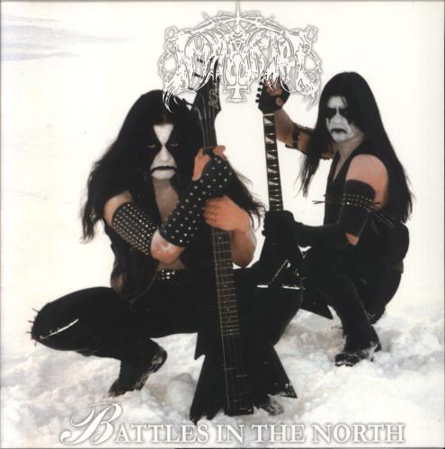 Immortal Battles In The North - White/Black Marble vinyl LP album (LP record) French IW2LPBA815151