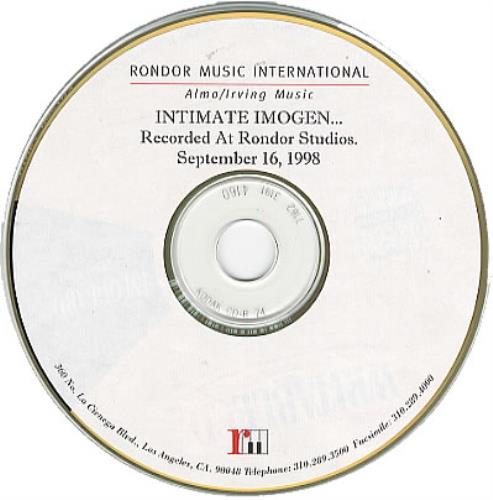 Imogen Heap Intimate Imogen... - Autographed CD-R acetate US IHPCRIN338865