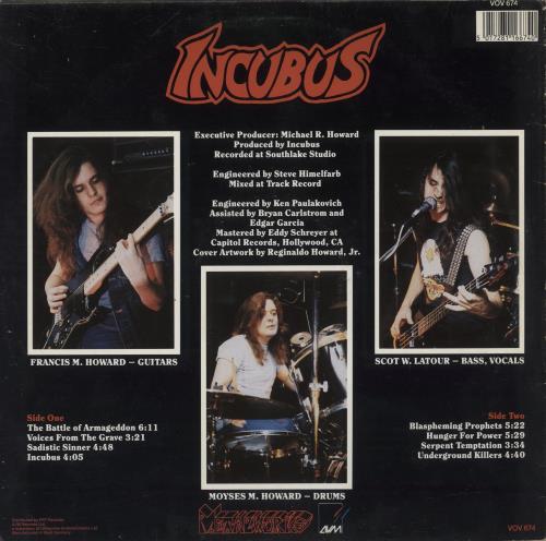 Incubus (Metal) Serpent Temptation - VG vinyl LP album (LP record) UK 94TLPSE887866