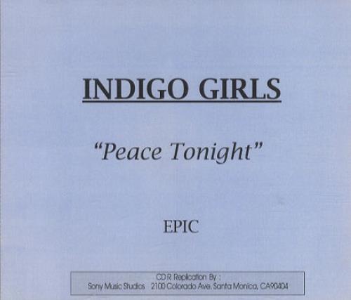 Indigo Girls Peace Tonight CD-R acetate US IDGCRPE149330