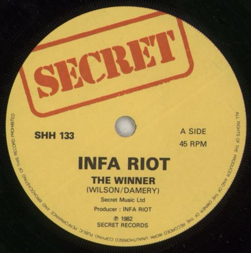 Infa Riot The Winner 7" vinyl single (7 inch record / 45) UK 4TG07TH889371