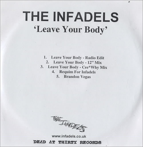 Infadels Leave Your Body CD-R acetate UK IFDCRLE469527