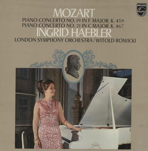 Ingrid Haebler Mozart: Piano Concerto No. 19 in F Major, K.459 / Piano Concerto No. 21 in C Major, K.467 vinyl LP album (LP record) UK QN4LPMO761702