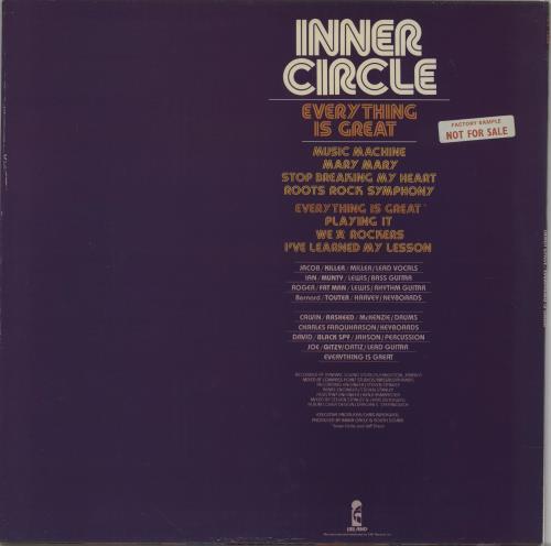Inner Circle Everything Is Great - Blue Label - Factory sample vinyl LP album (LP record) UK IC2LPEV754014