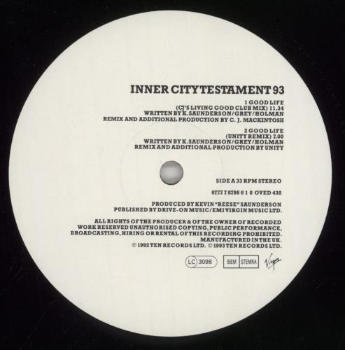 Inner City Testament 93 2-LP vinyl record set (Double LP Album) UK INC2LTE431960