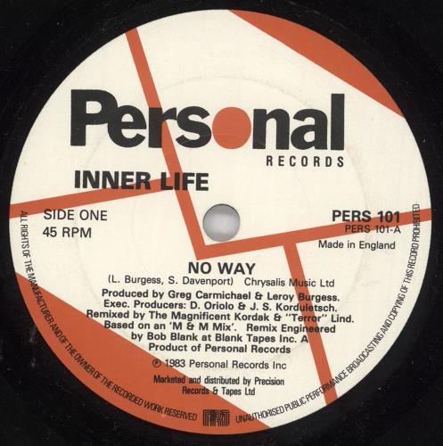 Inner Life No Way 7" vinyl single (7 inch record / 45) UK INL07NO737391
