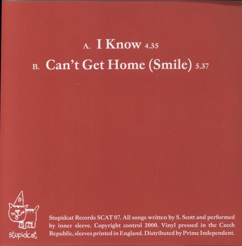 Inner Sleeve (Indie) I Know 7" vinyl single (7 inch record / 45) UK IB707IK857663