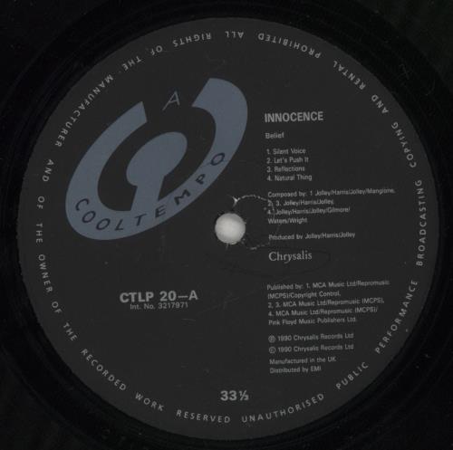Innocence Belief vinyl LP album (LP record) UK NNILPBE580661