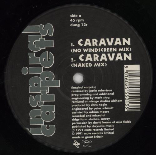 Inspiral Carpets Caravan Remix 12" vinyl single (12 inch record / Maxi-single) UK INS12CA25808