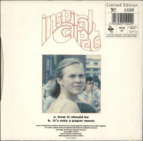 Inspiral Carpets How It Should Be 7" vinyl single (7 inch record / 45) UK INS07HO102409