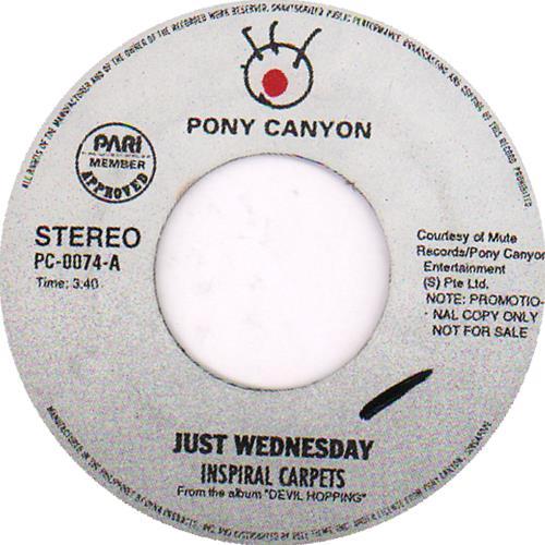 Inspiral Carpets Just Wednesday 7" vinyl single (7 inch record / 45) Philippino INS07JU644679