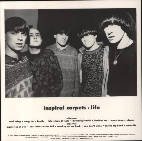 Inspiral Carpets Life - Embossed P/S vinyl LP album (LP record) UK INSLPLI684643