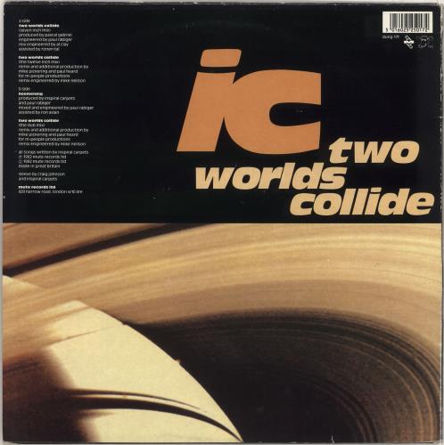 Inspiral Carpets Two Worlds Collide + Art Print - EX 12" vinyl single (12 inch record / Maxi-single) UK INS12TW709779