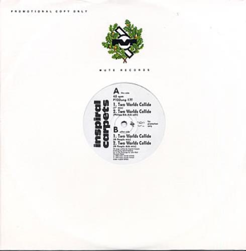 Inspiral Carpets Two Worlds Collide 12" vinyl single (12 inch record / Maxi-single) UK INS12TW04955