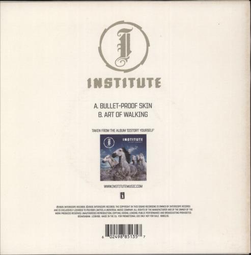 Institute Bullet-Proof Skin - Clear Vinyl 7" vinyl single (7 inch record / 45) UK INU07BU338112