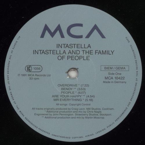 Intastella Intastella And The Family Of People vinyl LP album (LP record) German ILLLPIN652509