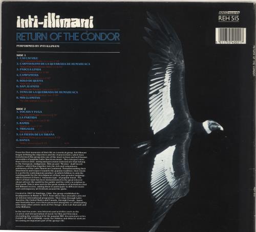 Inti Illimani Return Of The Condor vinyl LP album (LP record) UK 1PULPRE742734