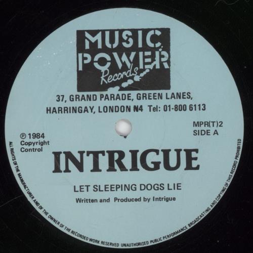 Intrigue Let Sleeping Dogs Lie 12" vinyl single (12 inch record / Maxi-single) UK 3V612LE891014