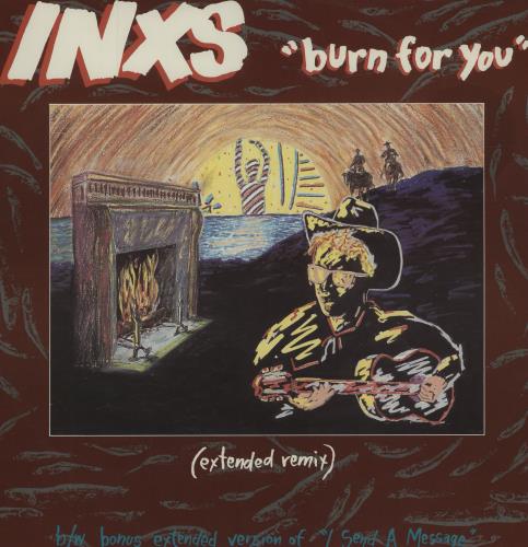 Inxs Burn For You + P/S 12" vinyl single (12 inch record / Maxi-single) Australian INX12BU10511