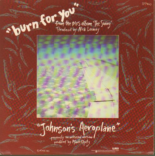 Inxs Burn For You - White Label 7" vinyl single (7 inch record / 45) Australian INX07BU644809