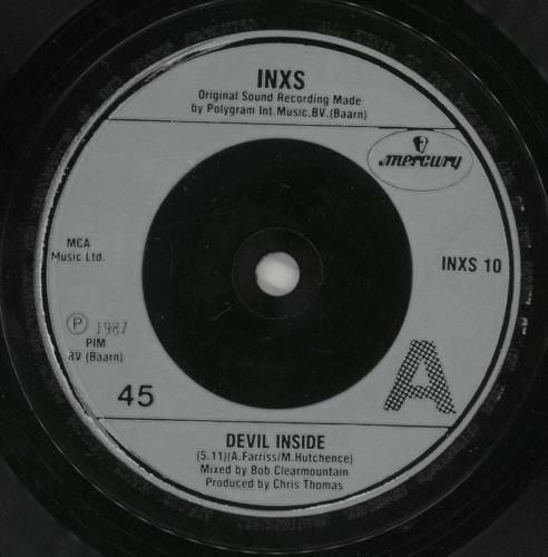 Inxs Devil Inside 7" vinyl single (7 inch record / 45) UK INX07DE243037