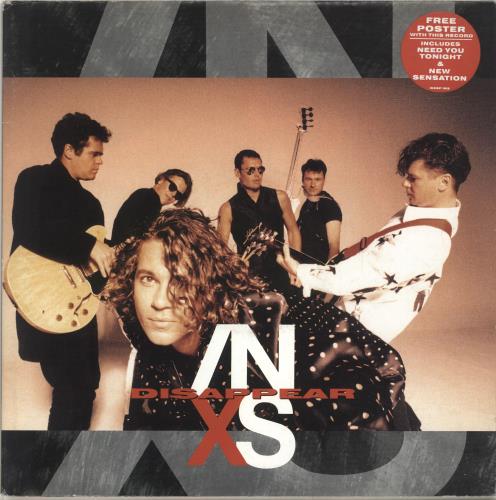 Inxs Disappear + Poster Sleeve 12" vinyl single (12 inch record / Maxi-single) UK INX12DI140714