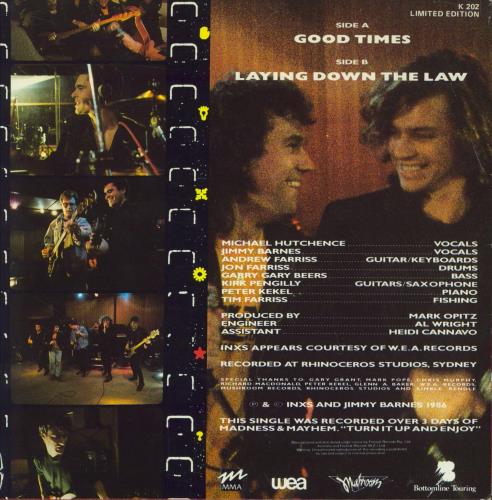 Inxs Good Times 7" vinyl single (7 inch record / 45) Australian INX07GO26887