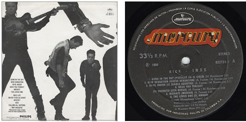 Inxs Kick vinyl LP album (LP record) Colombian INXLPKI240014