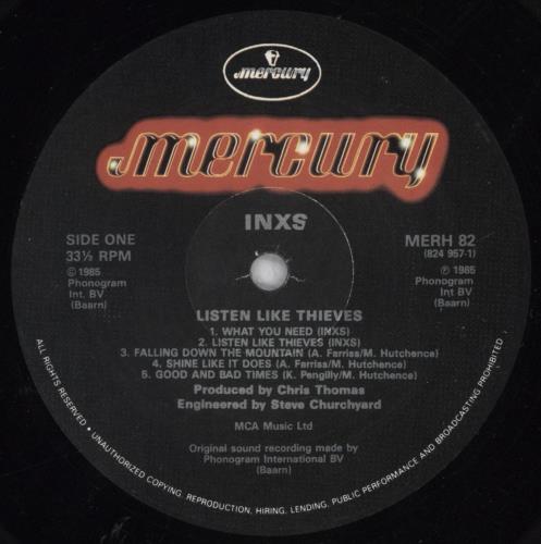 Inxs Listen Like Thieves vinyl LP album (LP record) Dutch INXLPLI836796