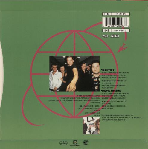 Inxs Mystify 7" vinyl single (7 inch record / 45) UK INX07MY225097