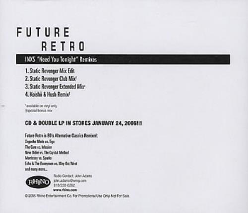 Inxs Need You Tonight - 2005 Remixes CD single (CD5 / 5") US INXC5NE351720