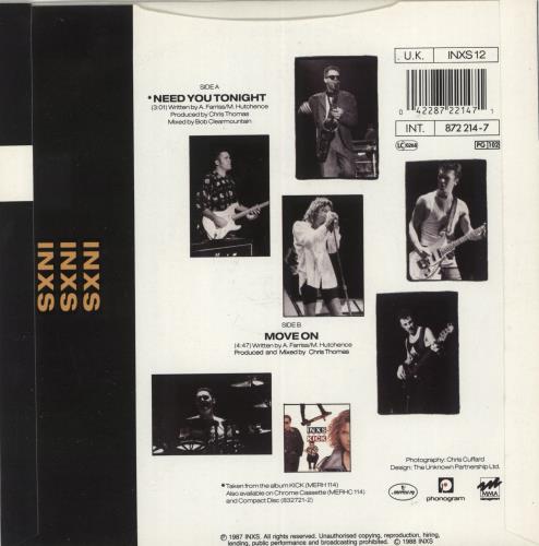 Inxs Need You Tonight - Injection 7" vinyl single (7 inch record / 45) UK INX07NE224358