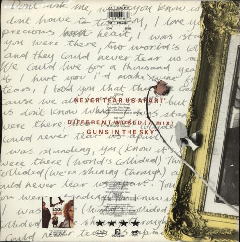 Inxs Never Tear Us Apart 12" vinyl single (12 inch record / Maxi-single) UK INX12NE33824
