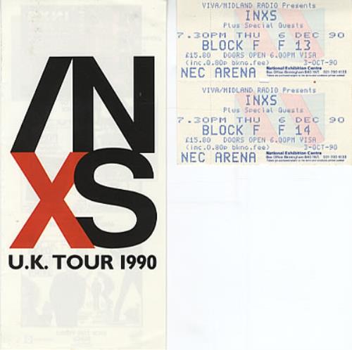Inxs Set Of 2 Concert Tickets + Holder concert ticket UK INXTISE310093