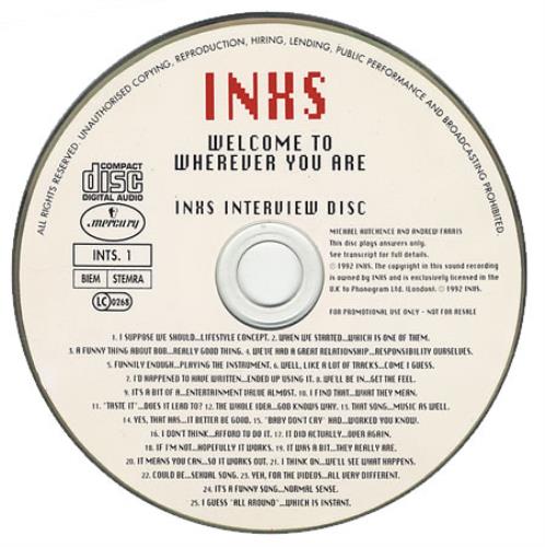 Inxs Welcome To Wherever You Are - Interview CD album (CDLP) UK INXCDWE21268