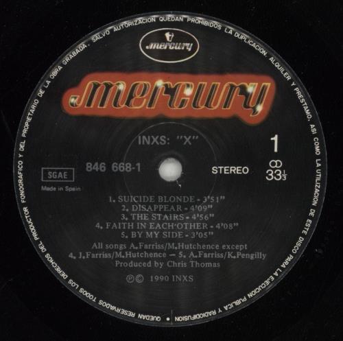 Inxs X vinyl LP album (LP record) Spanish INXLPX553897